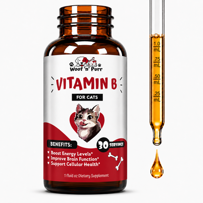 Vitamin B for Cats – B Complex Cat Supplement for Energy, Brain Function & Cellular Health, 30 Servings
