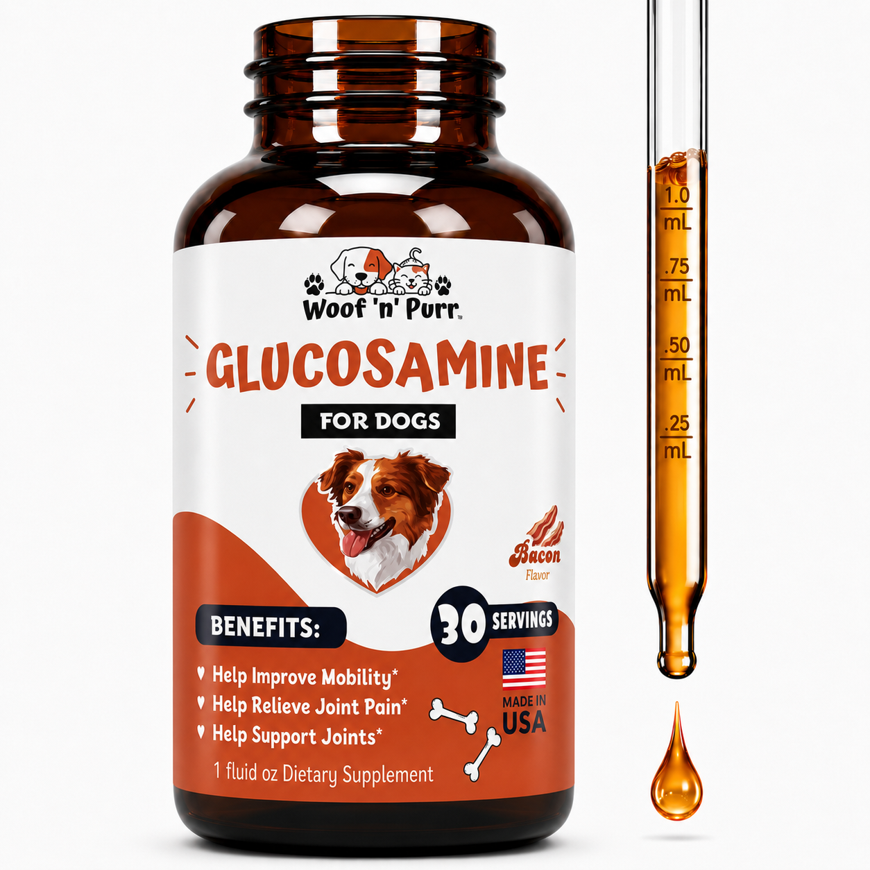Glucosamine for Dogs – Dog Joint Support for Mobility, Joint Comfort & Healthy Joint Function, 30 Servings