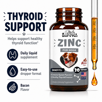 Zinc for Dogs – Dog Zinc Supplement for Immune Support, Thyroid Function & Overall Wellness, 30 Servings