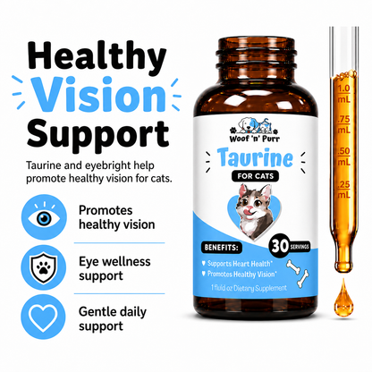 Taurine for Cats – Cat Taurine Supplement for Heart Health, Vision Support & Overall Wellness, 30 Servings