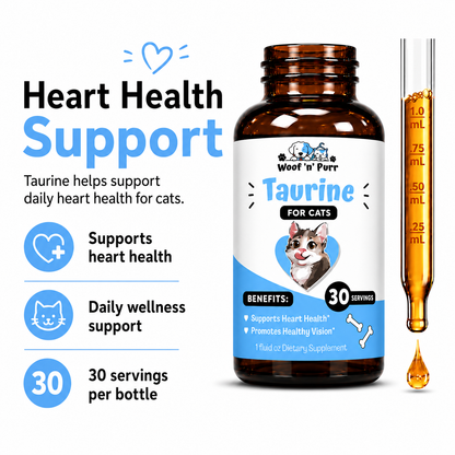 Taurine for Cats – 2 Pack - Cat Taurine Supplement for Heart Health, Vision Support & Overall Wellness, 60 Servings