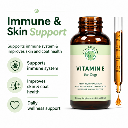 Vitamin E for Dogs – Dog Vitamin E Supplement for Immune Support, Skin & Coat Health, 30 Servings