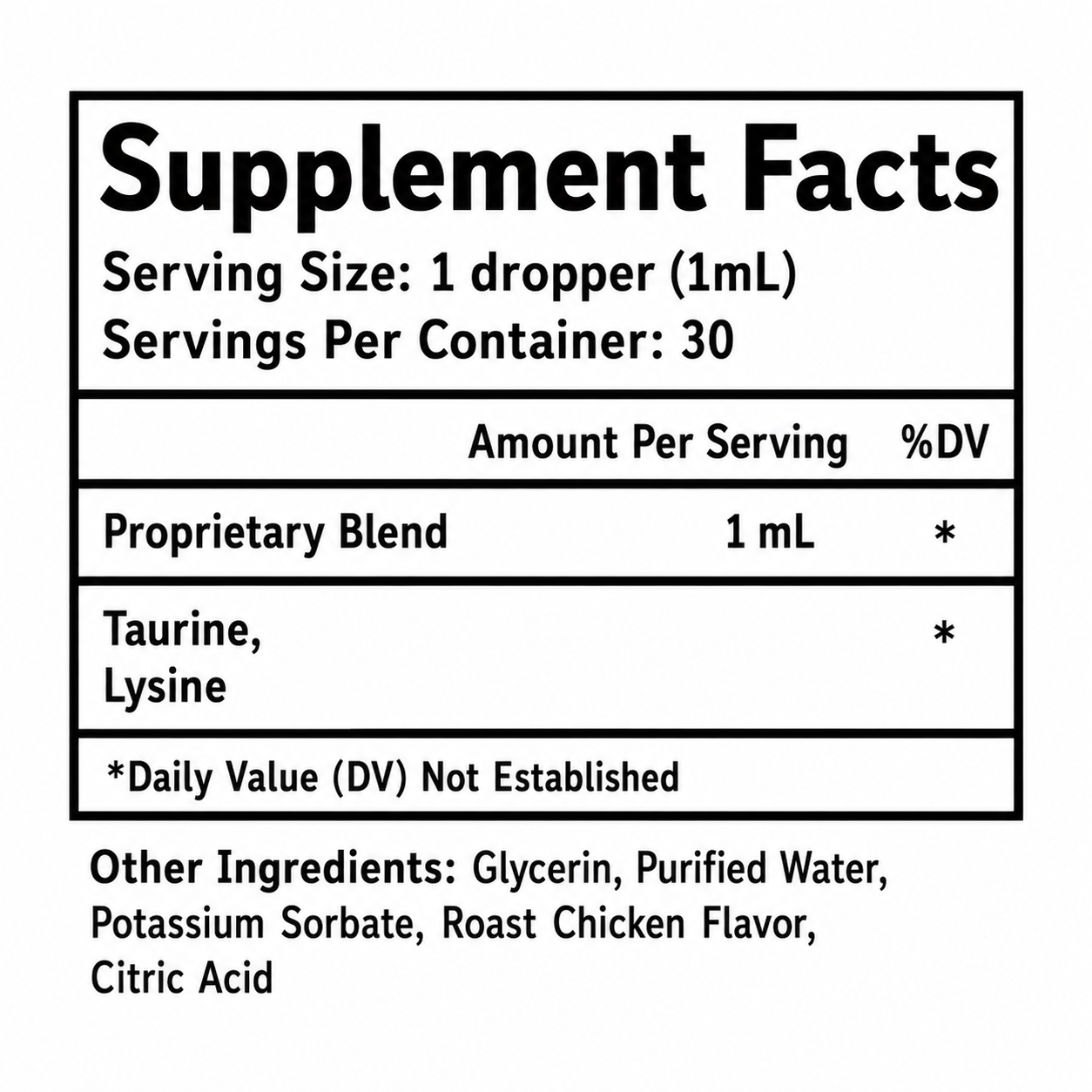 Taurine for Cats – Cat Taurine Supplement for Heart Health, Vision Support & Overall Wellness, 30 Servings