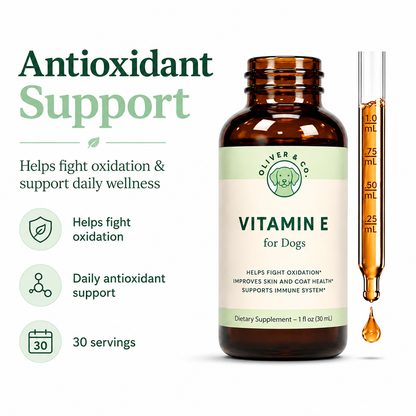 Vitamin E for Dogs – Dog Vitamin E Supplement for Immune Support, Skin & Coat Health, 30 Servings