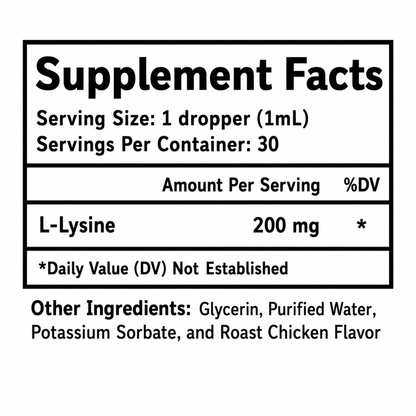 Lysine for Cats – Respiratory Health, Sneezing & Congestion Support, Immune Support, 30 Servings